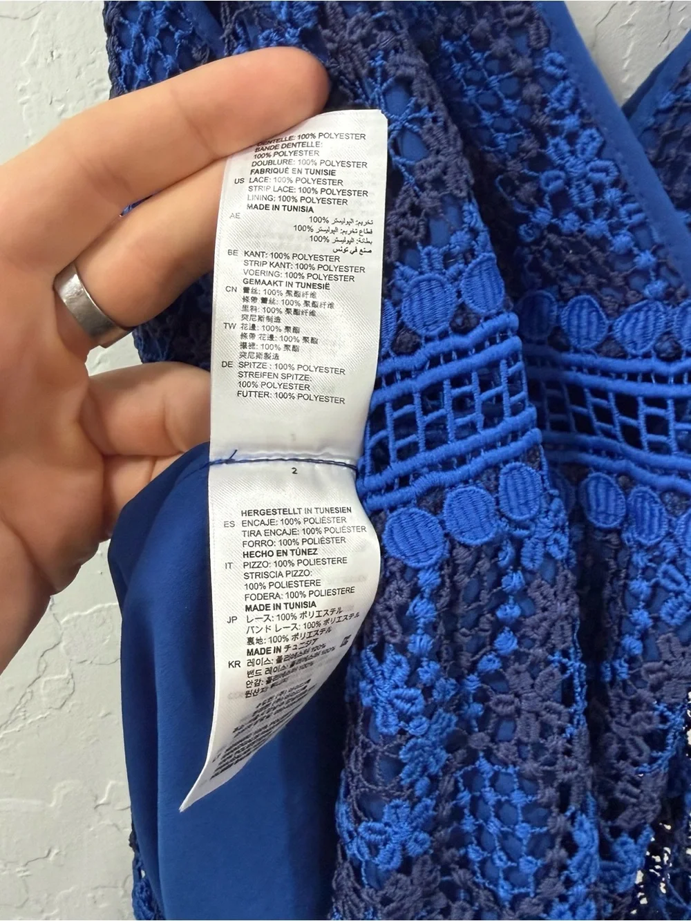 Sandro Paris Bella Blue Egyptian Lace Dress Size 0